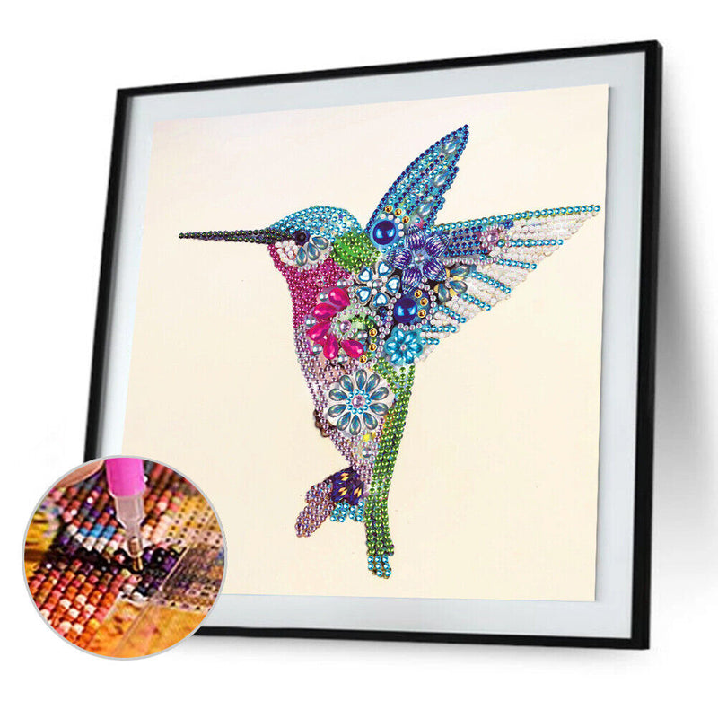 5D Partial Special Shaped Diamond Painting Hummingbird Poster Kit (UP260) Newly