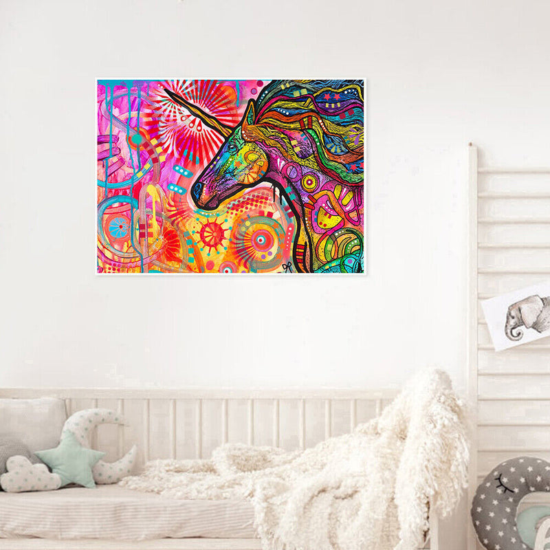 Oil Paint By Numbers Picture DIY Painting Doodle Abstract Acrylic Paint Decor