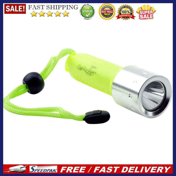 Super Bright Diving Flashlight IP68 Waterproof Outdoor Work Light with Wristb