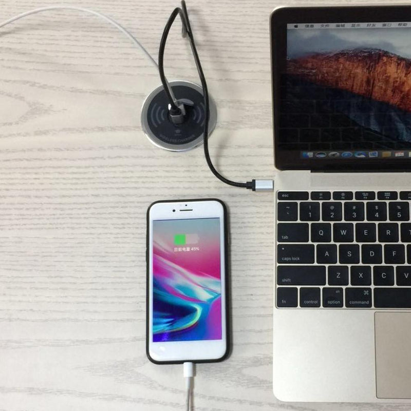 Occitop USB Type-C Multi-Coil, QI, Wireless Charger, Embedded Desktop-Tra