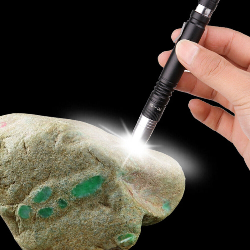 Aluminum Alloy Pen Light Mini Portable XPE LED Switch UV Flashlight Night T