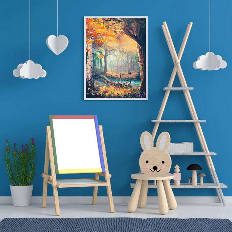 Forest Bridge Lake Oil Paint By Numbers Kits DIY Home Decoration Gift Unframed