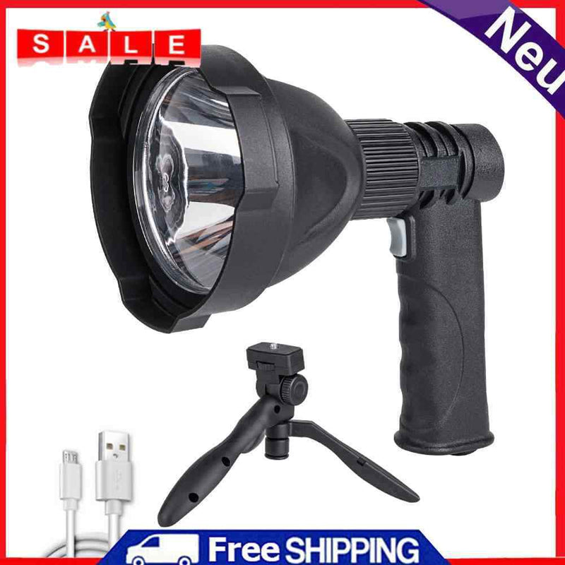USB Rechargeable Spotlight 1200LM Handheld Searchlight Bright Torch Waterproof