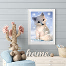 Full Embroidery Kits Snow Fox 11CT Stamped Needlework Home Room Art Decoration