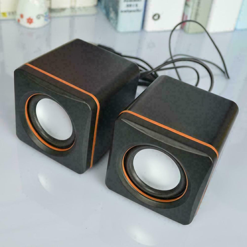2x Portable Computer Speakers USB Powered Desktop Mini PC Laptop N2M6 M4D4