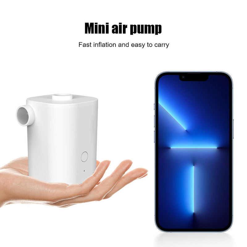 Electric Inflatable Air Pump for Air Beds Swimming Rings Boat Sofa (White)