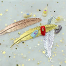 Page markers Leaf shape Students Stationery Metal Feather Book darts Bookmark