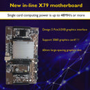 X79 BTC 5x PCIe 8X DDR3 2011 Pin Mining Motherboard with 12V Cooling Fan Newly