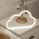 Cartoon Cloud Neon Light USB Battery Operated Hanging Lamp (White Light)