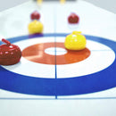 Foldable Tabletop Curling Game Family Board Game for Home School Travel