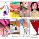 90PCS Clear Circle Set Discs Pendant Tassel Key Ring Acrylic Keychain