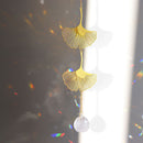 #A Crystal Wind Chime Prism Lotus Ginkgo Four Leaves Dream Catchers Curtain Deco