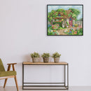 Summer Garden House 14CT Stamped Needlework Home Decoration Full Embroidery Kit