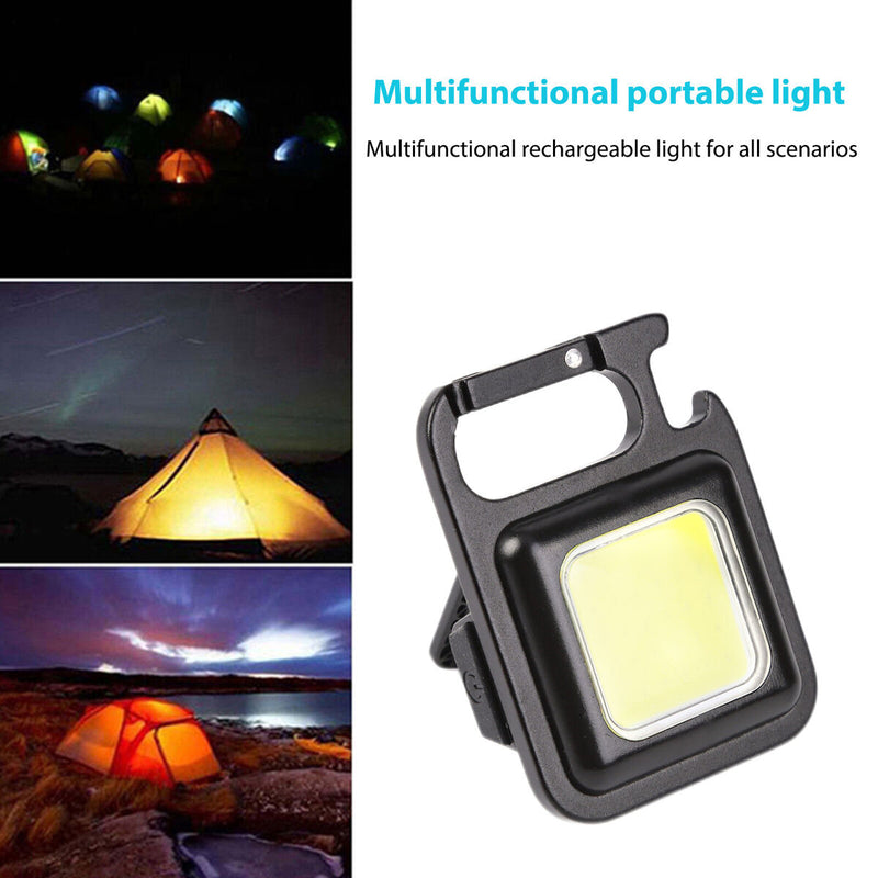 #A Keychain Flashlight 500 Lumens 4 Light Modes Portable Pocket Mini COB LED Lig