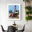 5D DIY Full Round Drill Diamond Painting Kit Lighthouse Wall Art Craft Gifts