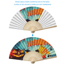 Halloween Pumpkin Fan Oil Paint By Numbers Craft Frameless Handheld Home Deco