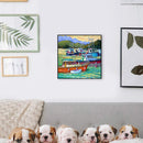 DIY Oil Paint by Numbers Ship Pattern Coded Hand Painted Acrylic Drawing