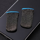 2pcs 24-Stitch Mobile Game Finger Cover Anti-Sweat Anti-Skid (Black Blue) Newly
