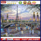 Canvas Paint By Numbers City Tower Oil Hand Painted Drawing Kit Home Decorati