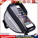 Bike Front Frame Touch Screen Waterproof Phone Bag Top Tube Pannier (Grey) Newly