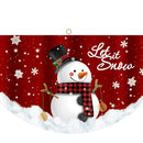 Christmas Half Fan Flag Fan-shaped Bunting Outdoor Xmas Decoration (Snowman)