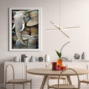 Elephant Mom and Son Oil Paint By Numbers Kits Canvas DIY Animal Home Decoration