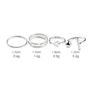 Wedding Engagement Hollow triangle Simplicity Jewelry Open Ring Joint Ring Ring