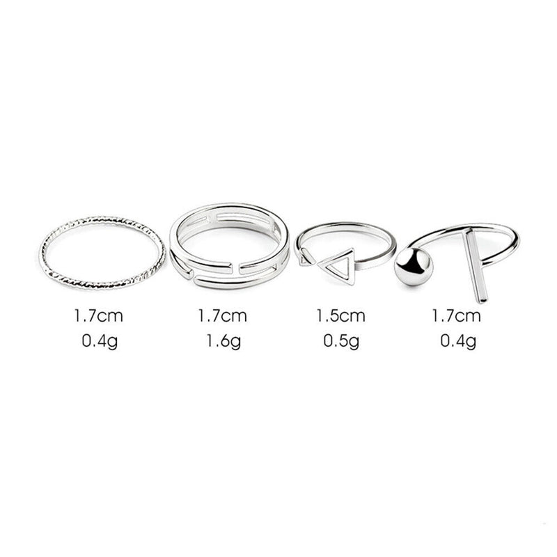 Wedding Engagement Hollow triangle Simplicity Jewelry Open Ring Joint Ring Ring