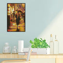 14CT Full Cross Stitch Walking in Rain Stamped DIY Printed Embroidery Kits