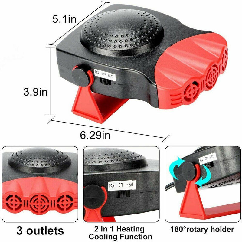 Demister 2 in 1 Car Van Heater Vehicle Cooling Fan Car Auto Heater Hot Warm