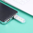 Mini Portable USB Book Light Bright Reading Lamp for Laptop (Yellow 3LED) Newly