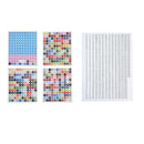 Number Label Stickers for Diamond Painting Storage Box Bottle (Black White)