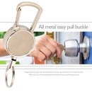 Burglar Anti-lost Metal Telescopic Keychain Retractable Elastic Nylon Rope Newly