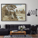 14CT Stamped Print Canvas Artworks Decor Full Cross Stitch Embroidery Painting