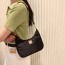 Retro Totes Bag Women Solid Small Casual Underarm Handle Handbag (Black)