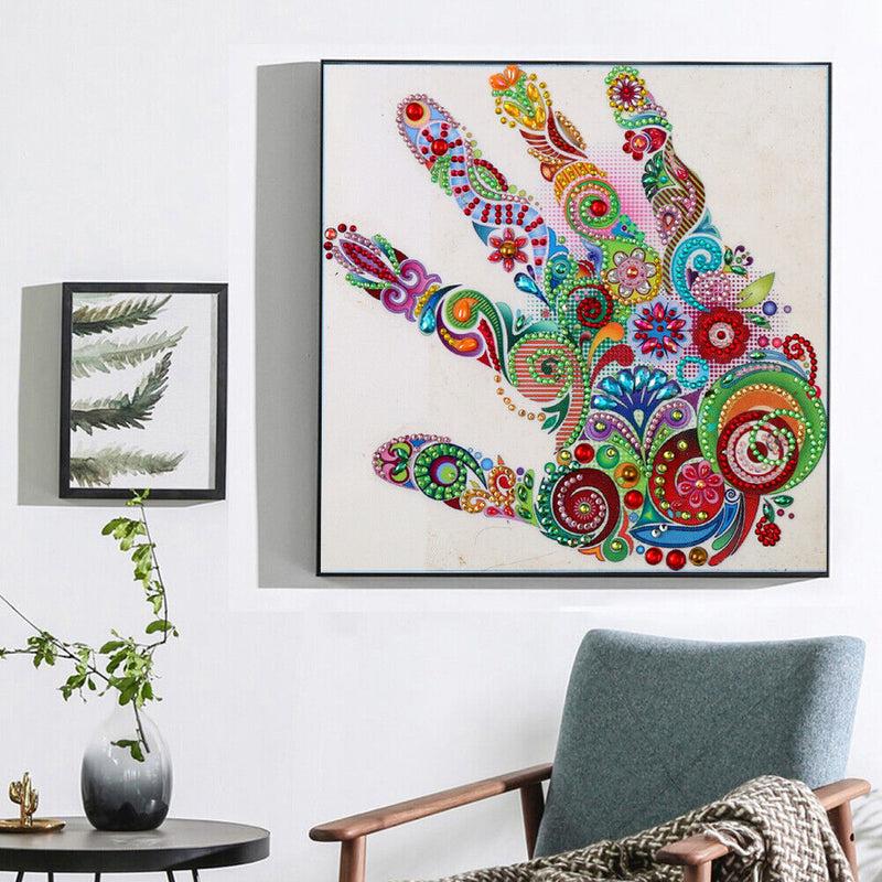 Special Shaped Palm 5D DIY Part Drill Diamond Painting Handwork Home Decor Gift