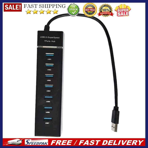 Universal USB Hub Docking Station PC Accessory Plug-and-Play (7 Port-30cm)