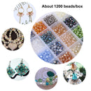 1200pcs 6mm Glass Beads 24 Colors Faceted Rondelle Crystal Glass Beads (B) Newly