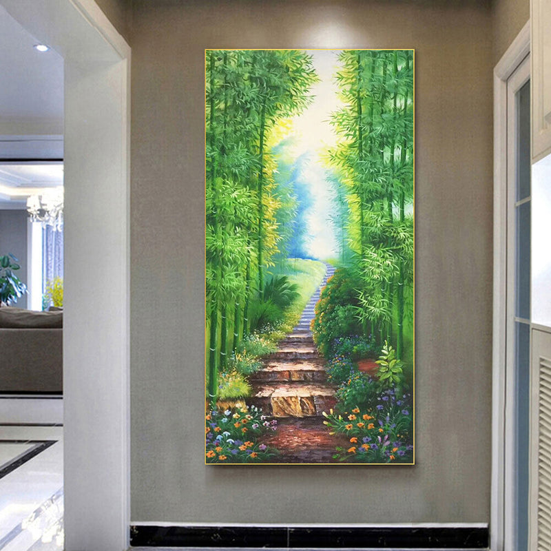 Full Round Diamond Painting 5D Bamboo Forest Path DIY Decoration Handwork Gifts
