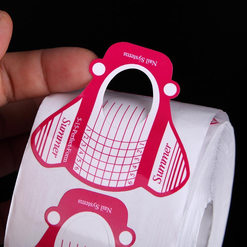 50Pcs Nail Art Tips Extension Forms Guide French DIY Tool Acrylic UV Gel