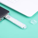 Mini Portable USB Book Light Bright Reading Lamp for PC Laptop (White 8LED)