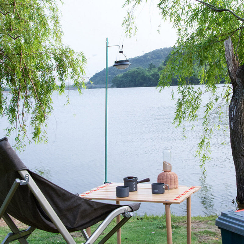 Outdoor Camping Portable Folding Lamp Bracket Pole Tent Hanging Lantern Hol