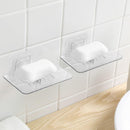 Strong Suction Cup Soap Dish Wall Tray Soap Storage Box Holder (White)
