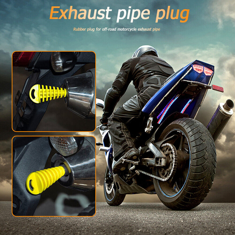 Motorcycle Exhaust Pipe Air-bleeder Plug Muffler Wash Plug Small (Yellow) Newly