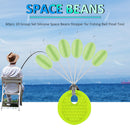 60pcs 10 Group Set Silicone Space Beans Stopper Fishing Bait Float (Green) Newly