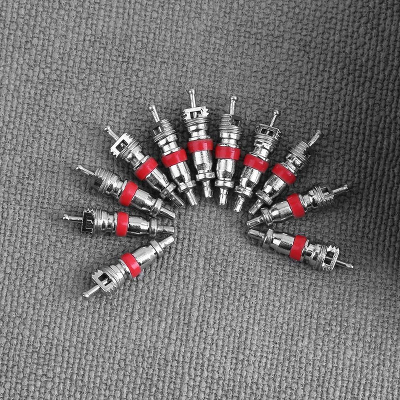 100pcs Car Tire A/C Air Conditioning Schrader Valve Cores w/ Remover Wrench