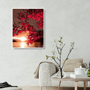 Flower Sun No Frame Pictures By Number DIY Digital Coding Oil Painting for Room