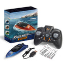 2.4GHz RC Boat High Speed LED Lights Waterproof Electric Ship Toys (Blue) Newly
