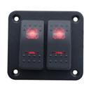 Waterproof On-Off Modified 2-Speed Dual LED Boat Switch Panel for Truck Car RV