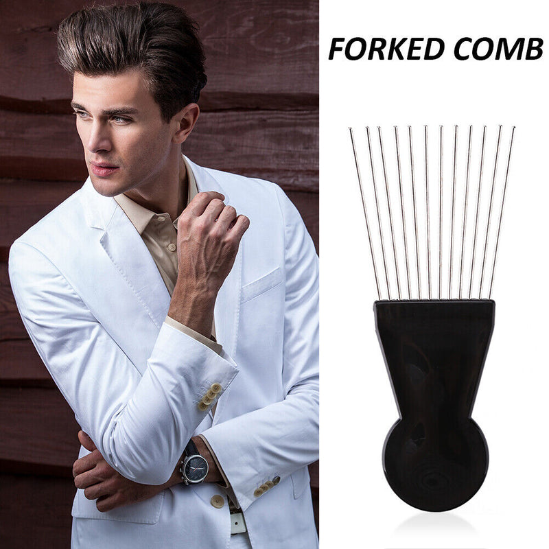 Metal Wide Teeth Afro Hair Comb Detangle Hairbrush for Hairdressing Styling